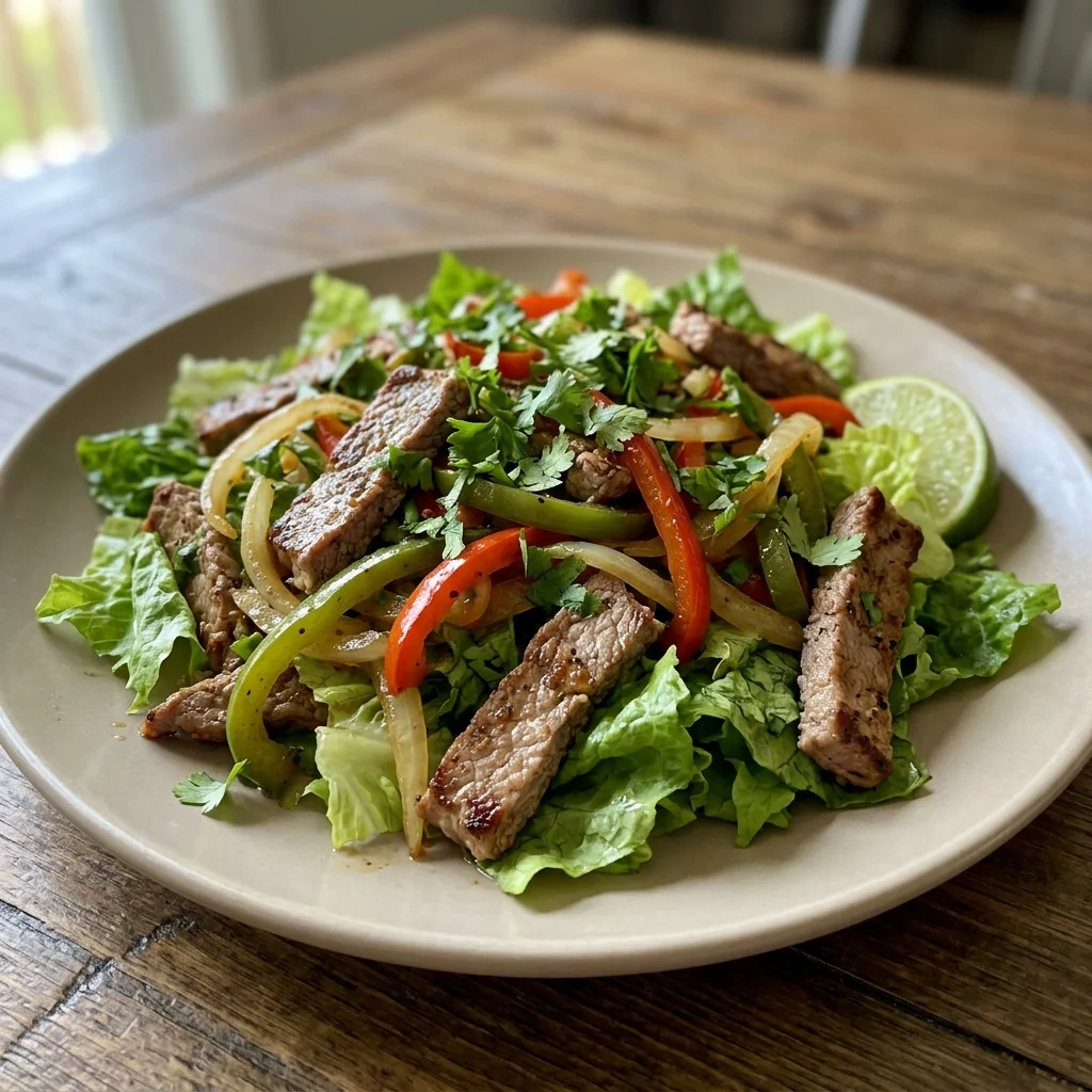 Steak Fajita Lettuce Salad
