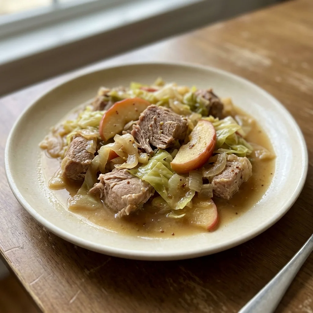 Pork Apple Cabbage Braise