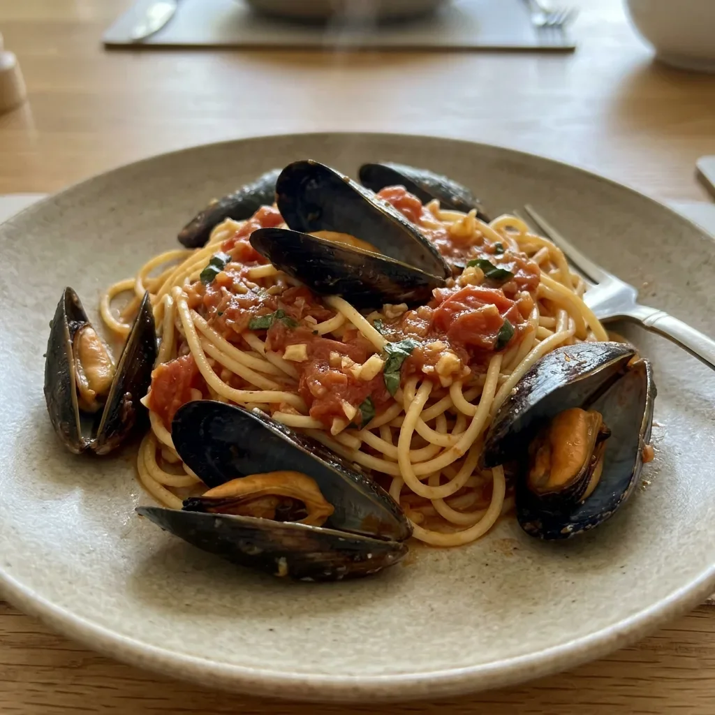 Mussels Tomato Spaghetti