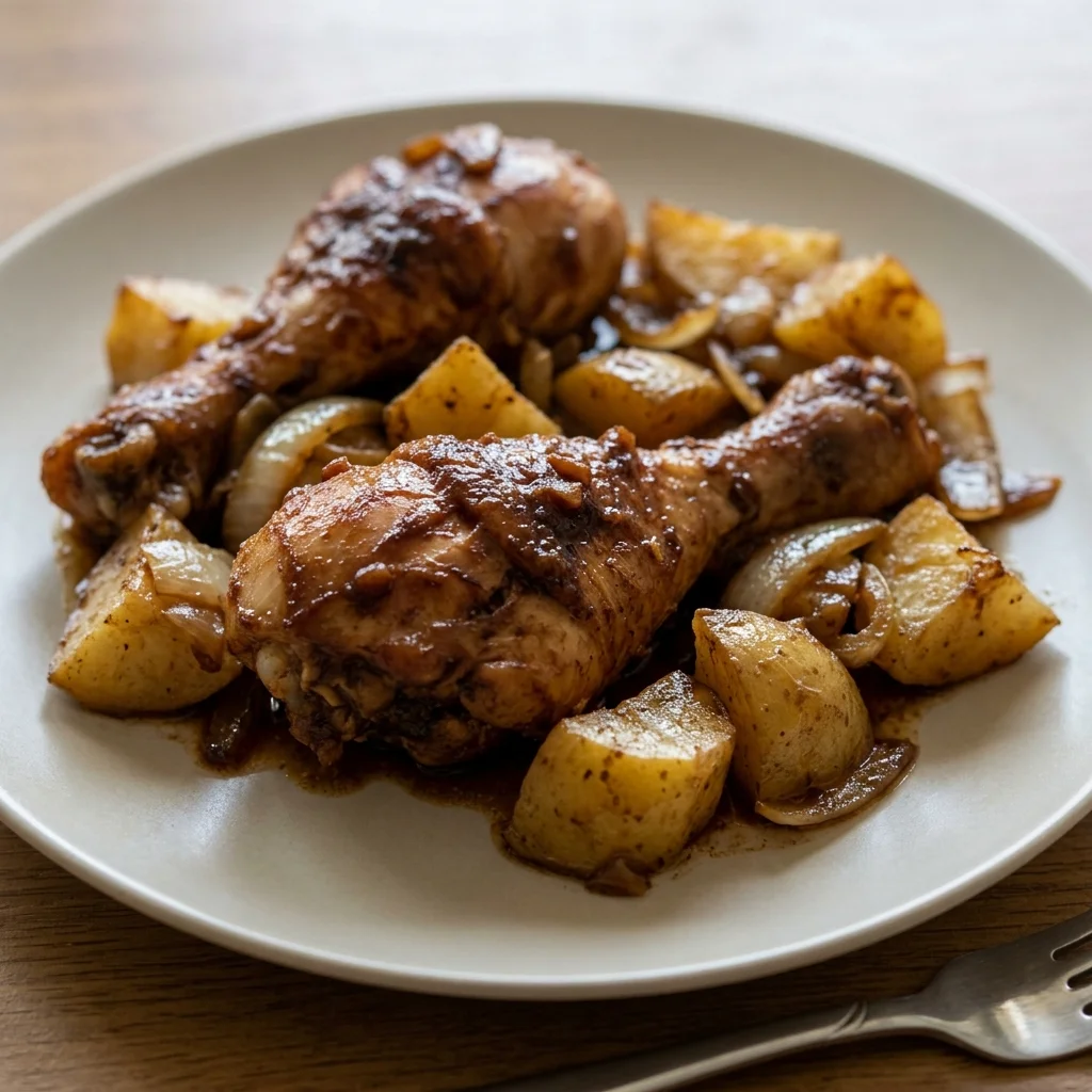 Adobo Chicken Drumstick Potato Bake