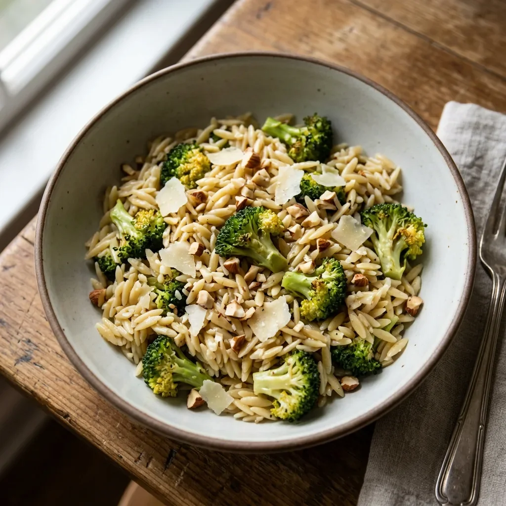 Broccoli Almond Orzo