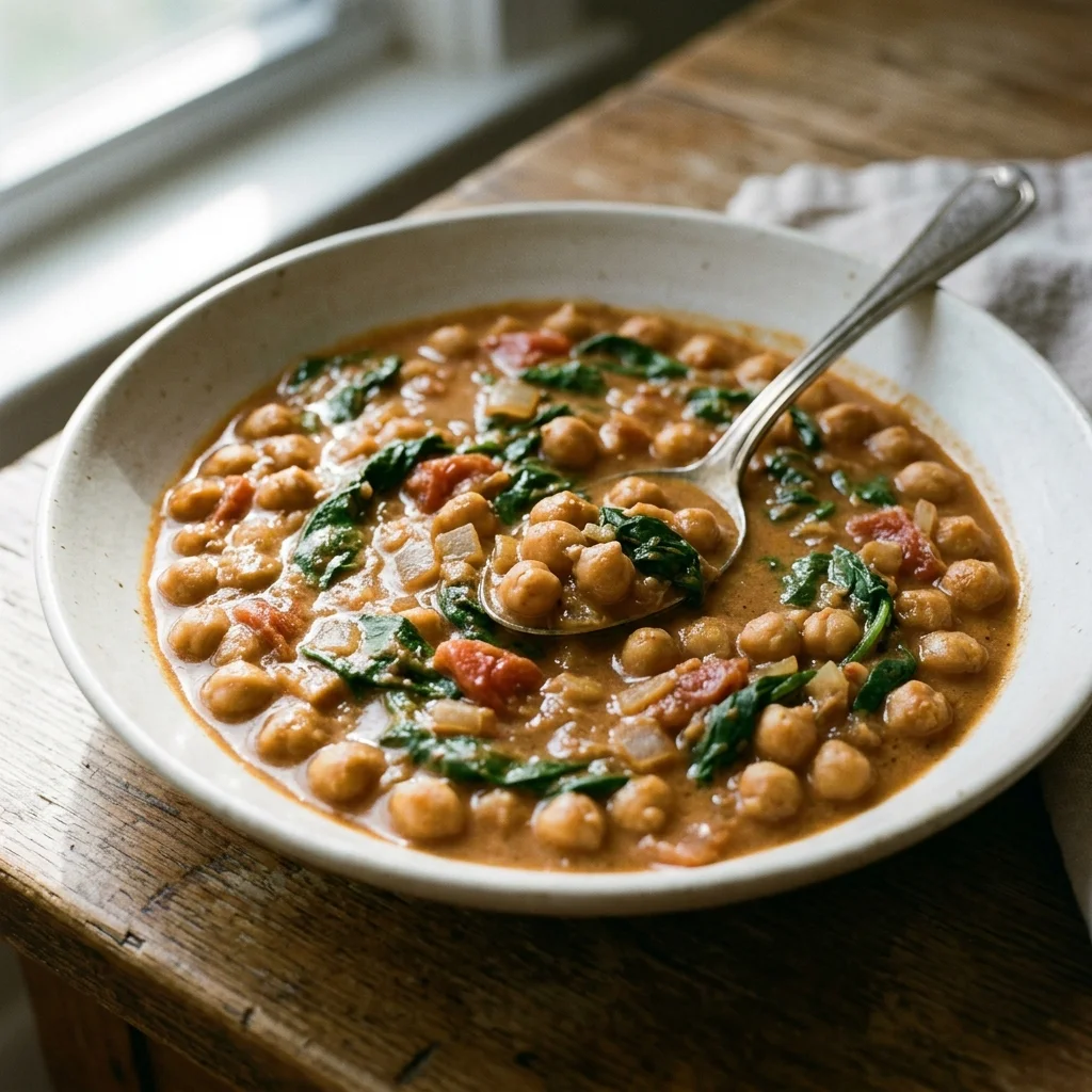 Coconut Chickpea Spinach Curry