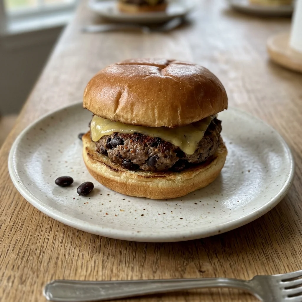 Chipotle Black Bean Beef Burgers
