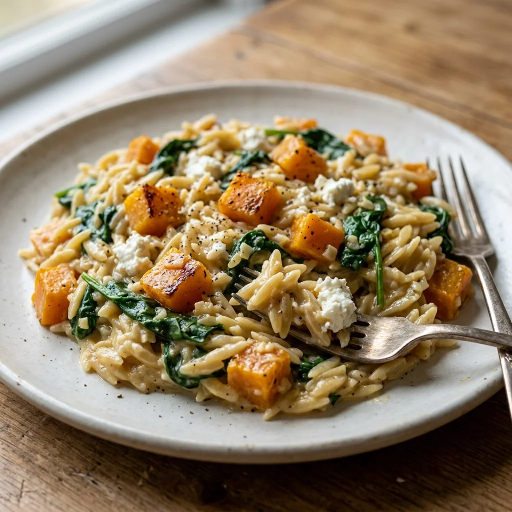 Butternut Spinach Orzo