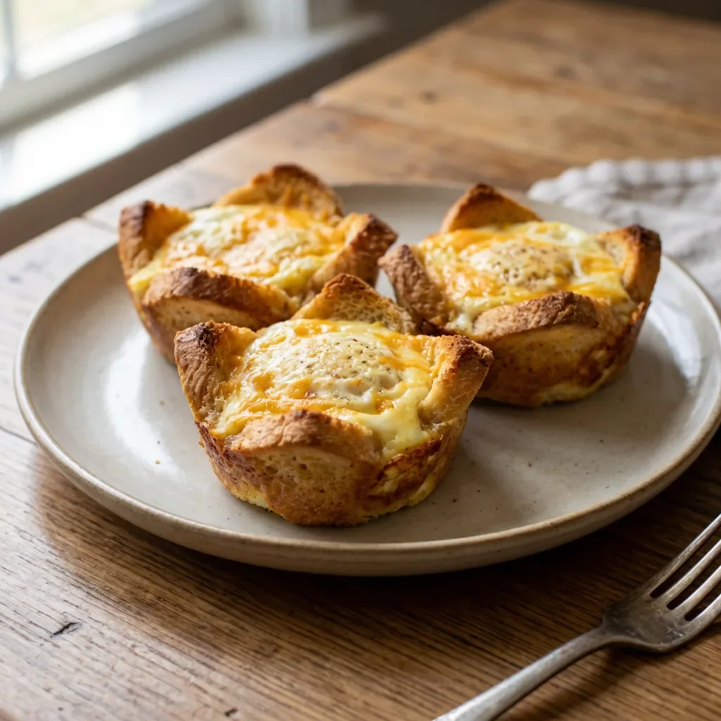 Cheddar Egg Toast Cups