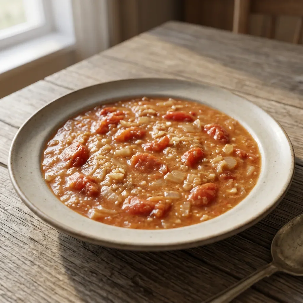 Tomato Onion Bread Soup
