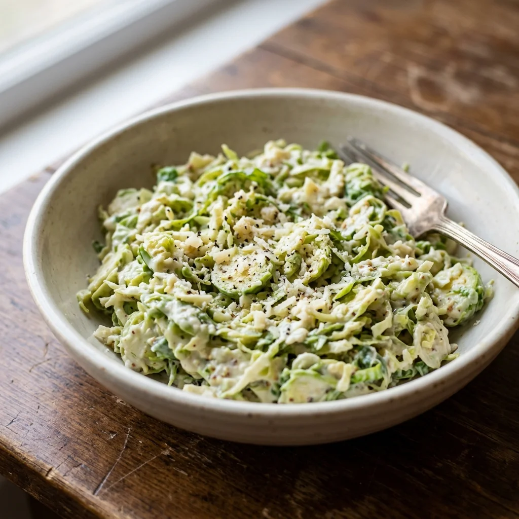Brussels Sprout Caesar Slaw