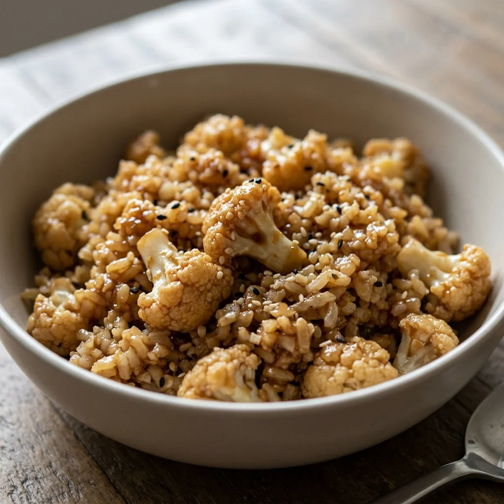 General Tso Cauliflower Rice Bowl