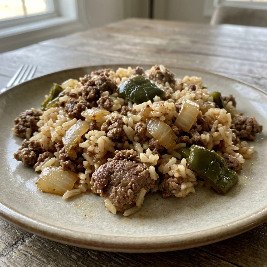 Venison Poblano Rice Skillet