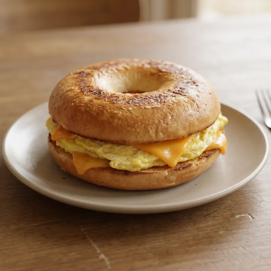 Bagel Egg Cheddar Melt