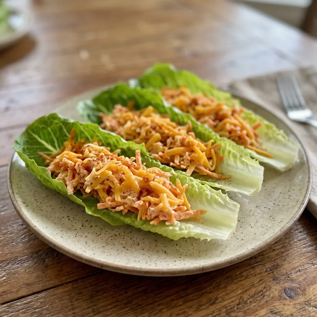 Carrot Cheddar Mayo Salad Boats