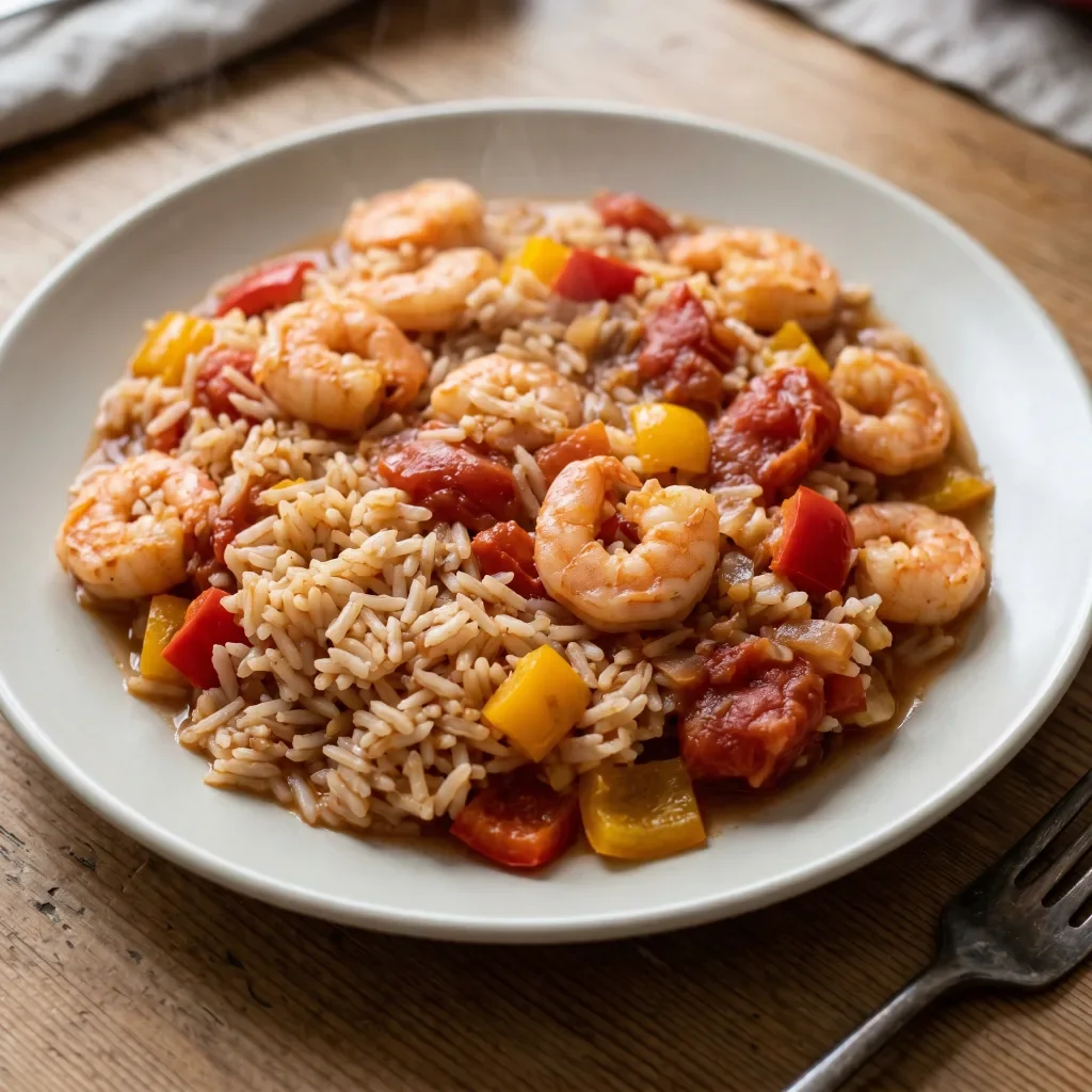 Shrimp Bell Pepper Tomato Pot