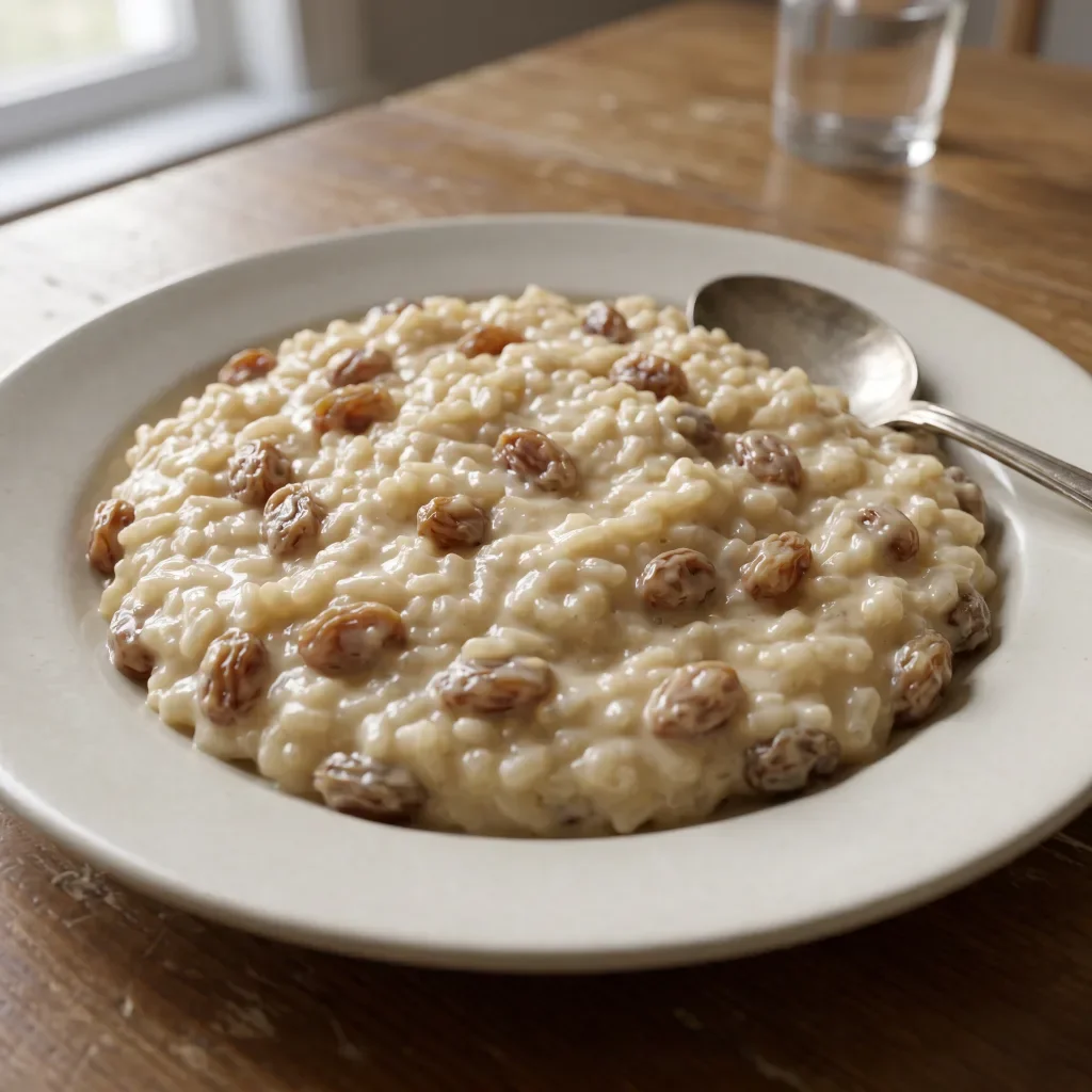 Raisin Condensed Milk Rice Pudding
