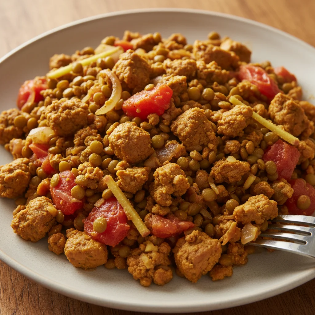 Turkey Lentil Tomato Curry