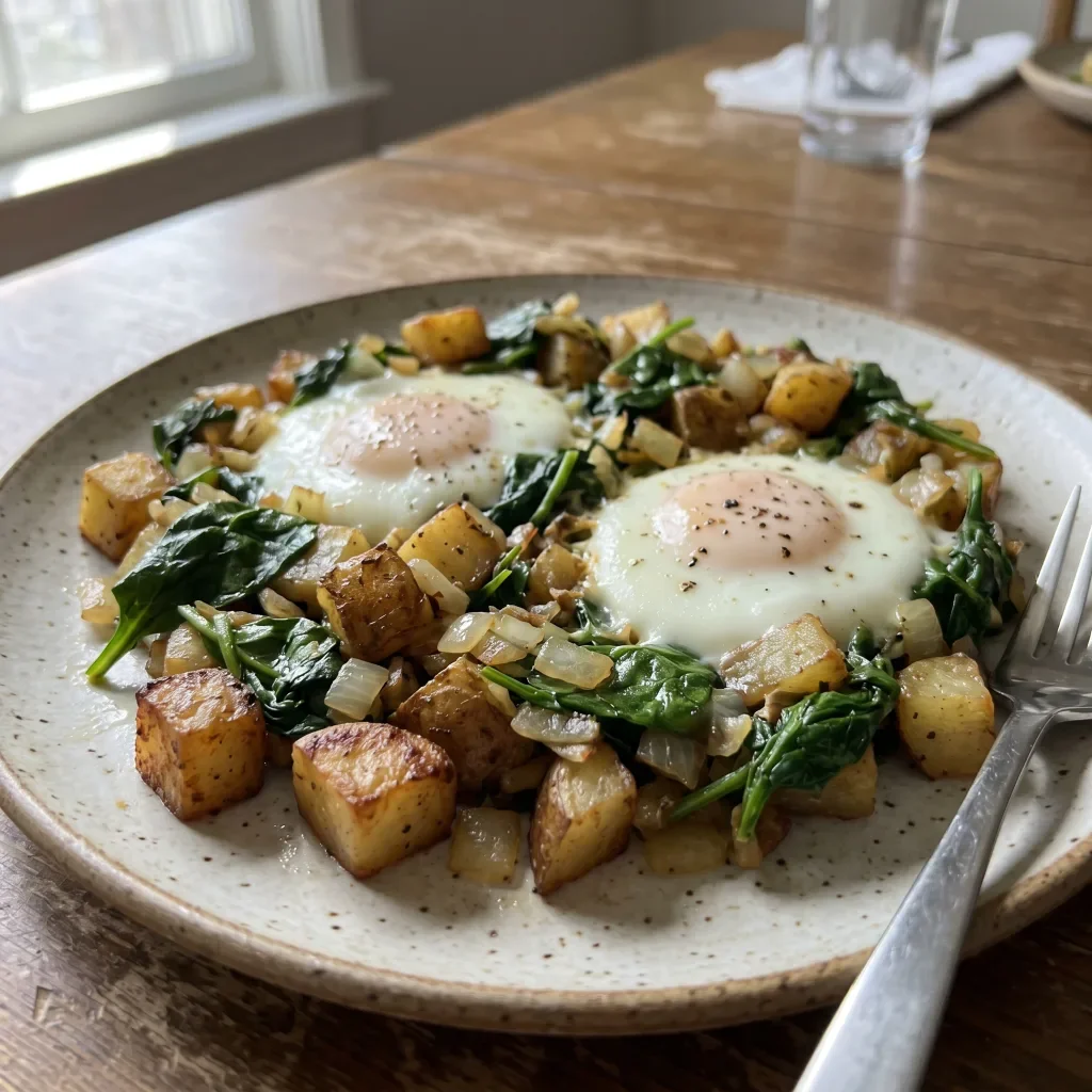 Potato Spinach Egg Skillet