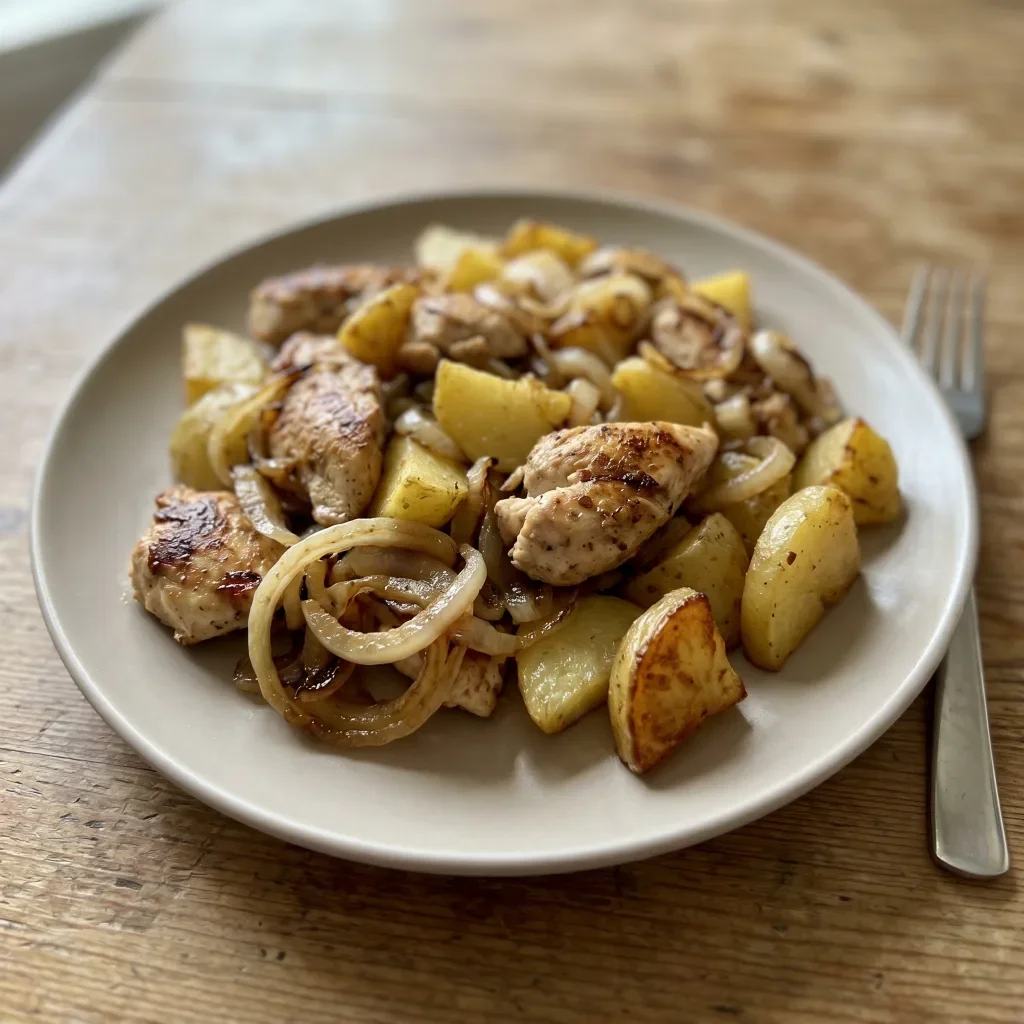 Chicken Potato Onion Pan