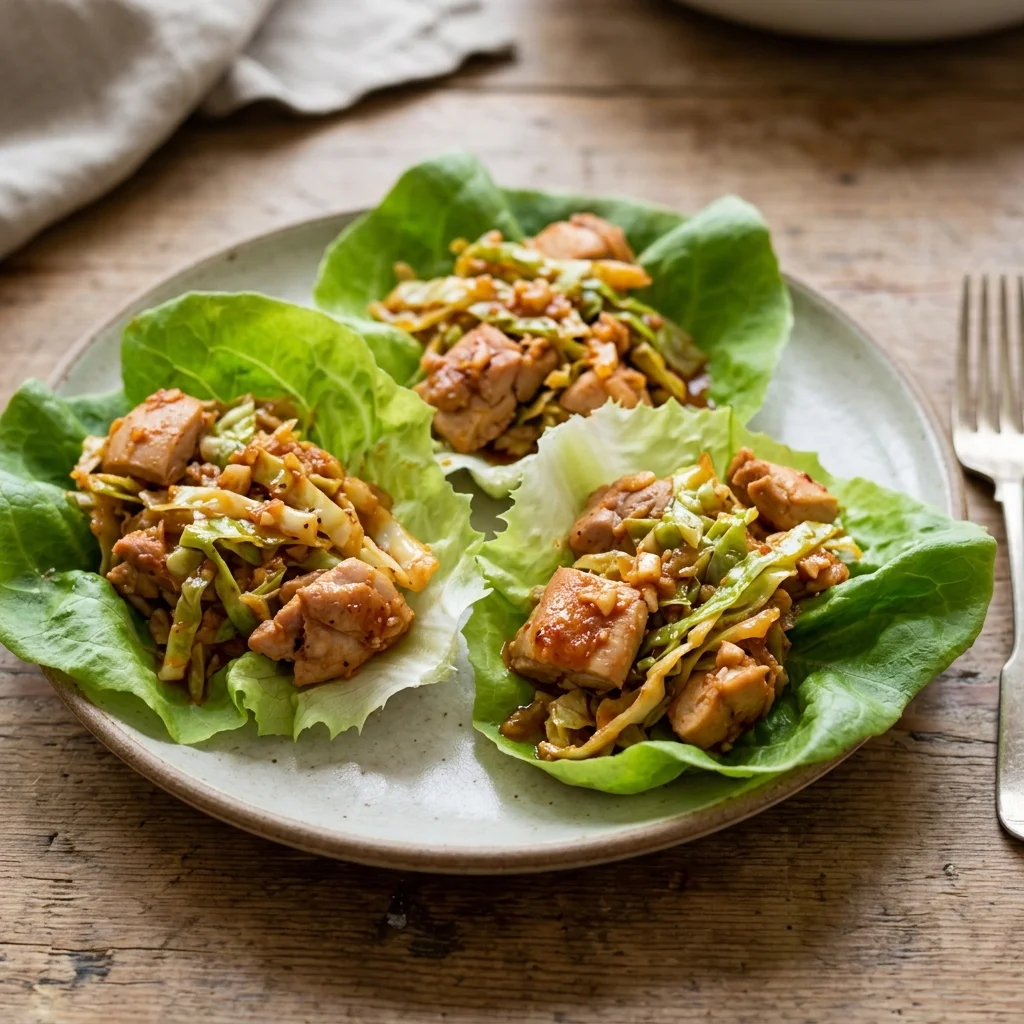 Gochujang Chicken Cabbage Wraps