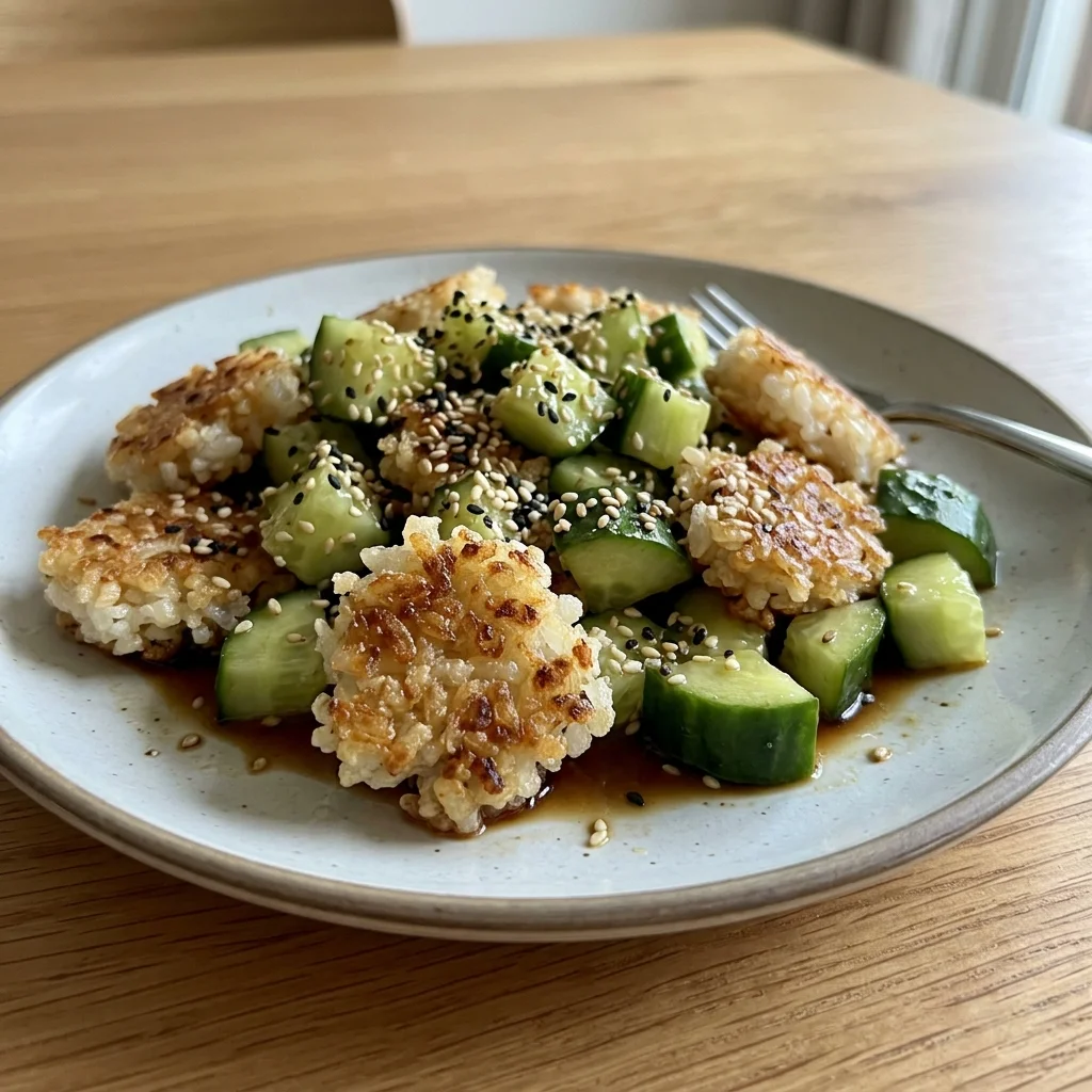 Crispy Rice Cucumber Salad
