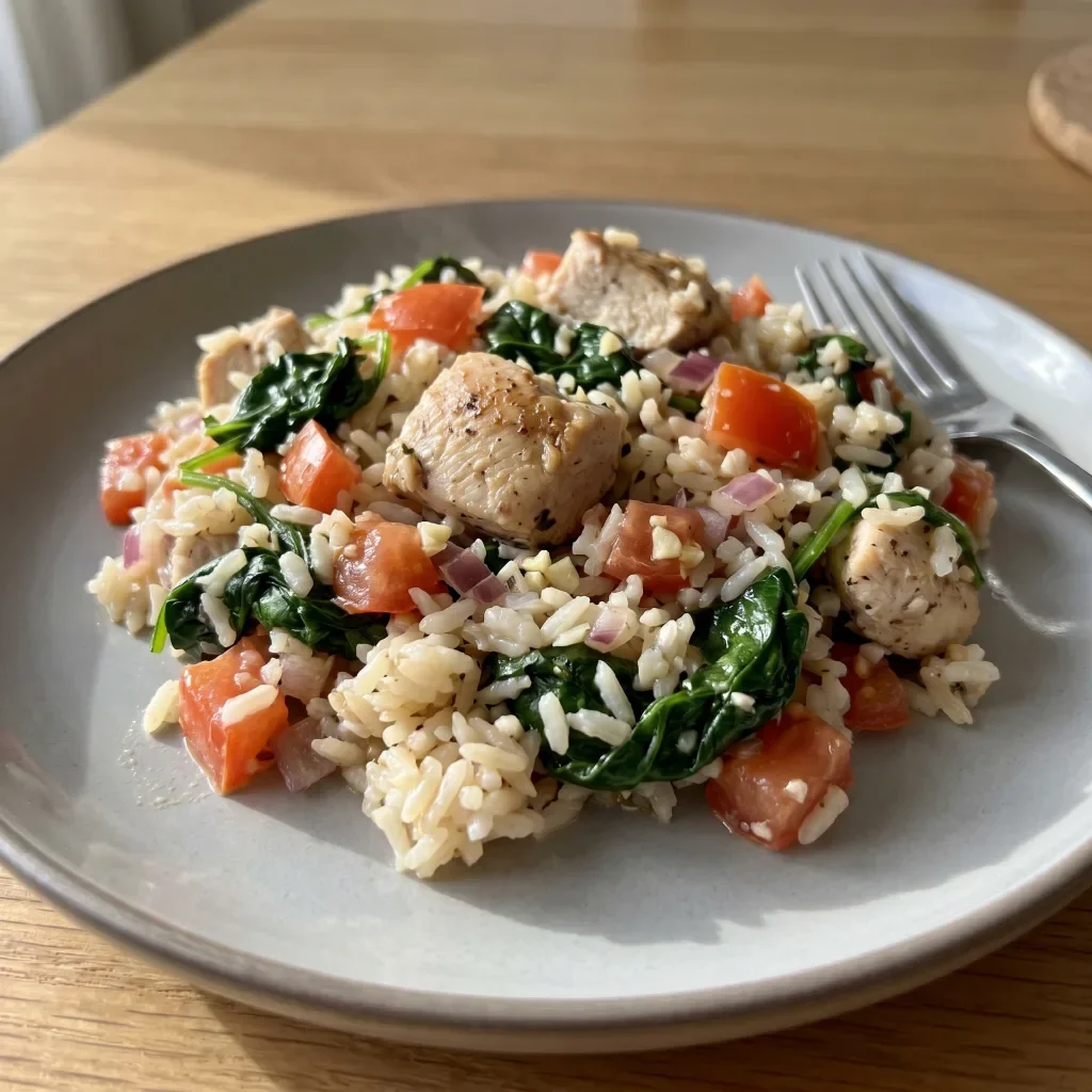 Chicken Spinach Rice Salad