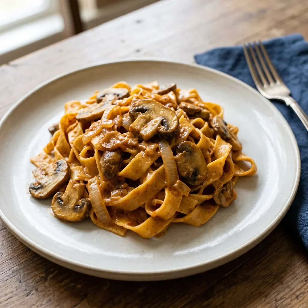 Hungarian Paprika Mushroom Pasta