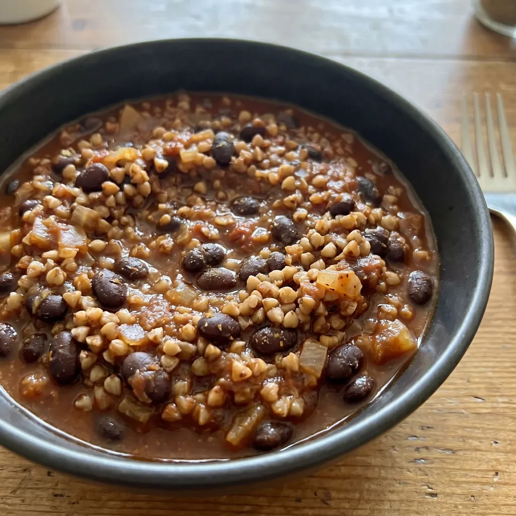 Black Bean Buckwheat Chili Bowl