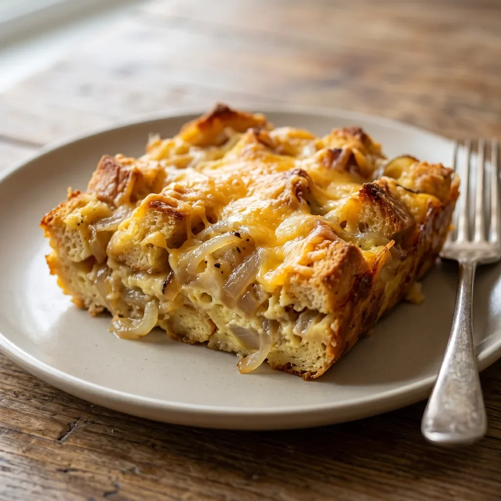 Savory Onion Bread Pudding