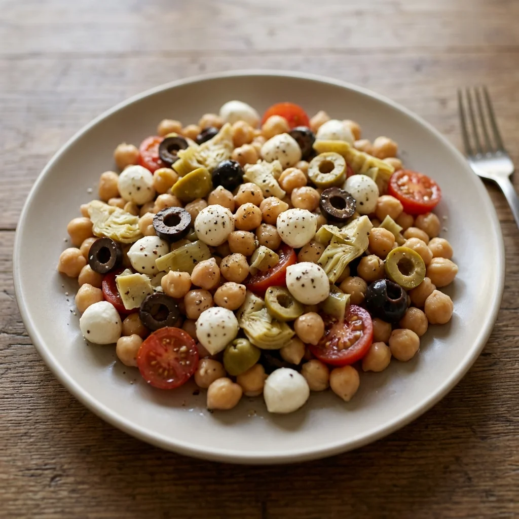 Antipasto Chickpea Mozzarella Salad