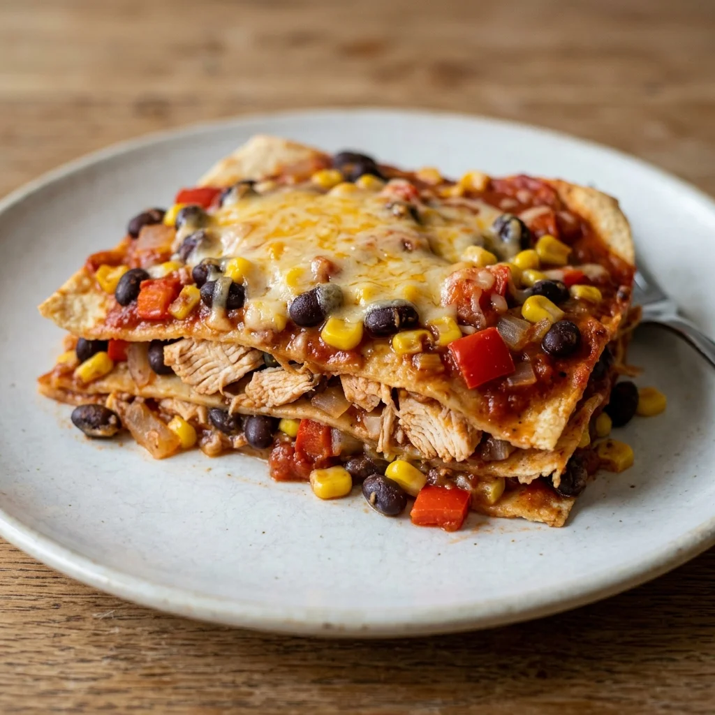 Chicken Enchilada Tortilla Bake