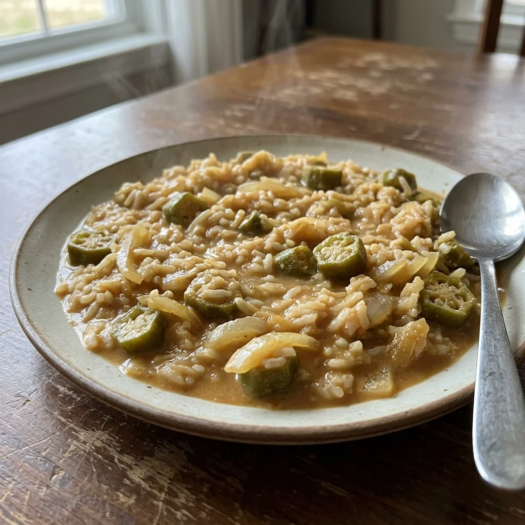 Okra Peanut Rice Stew