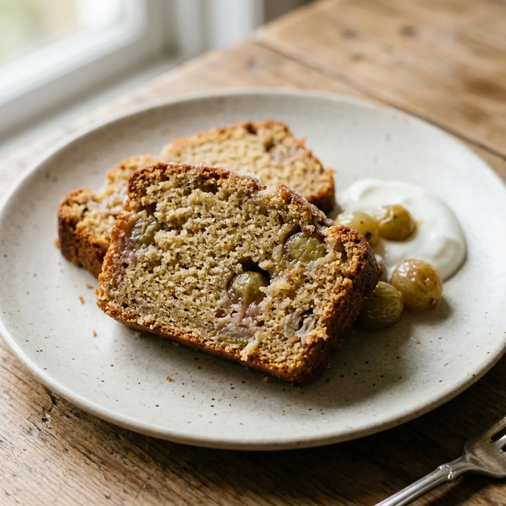 Gooseberry Yogurt Semolina Cake