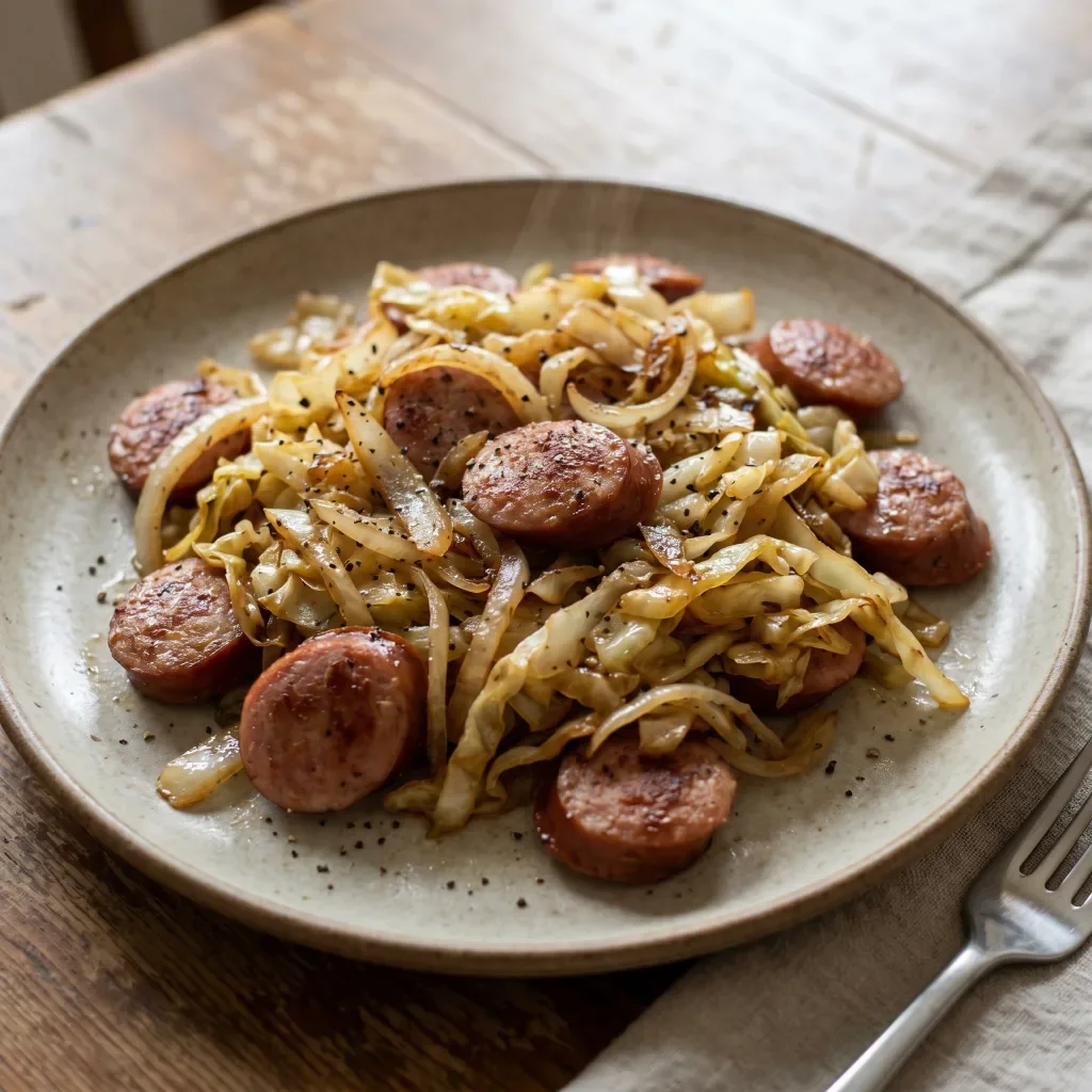 Polish Cabbage Sausage Skillet