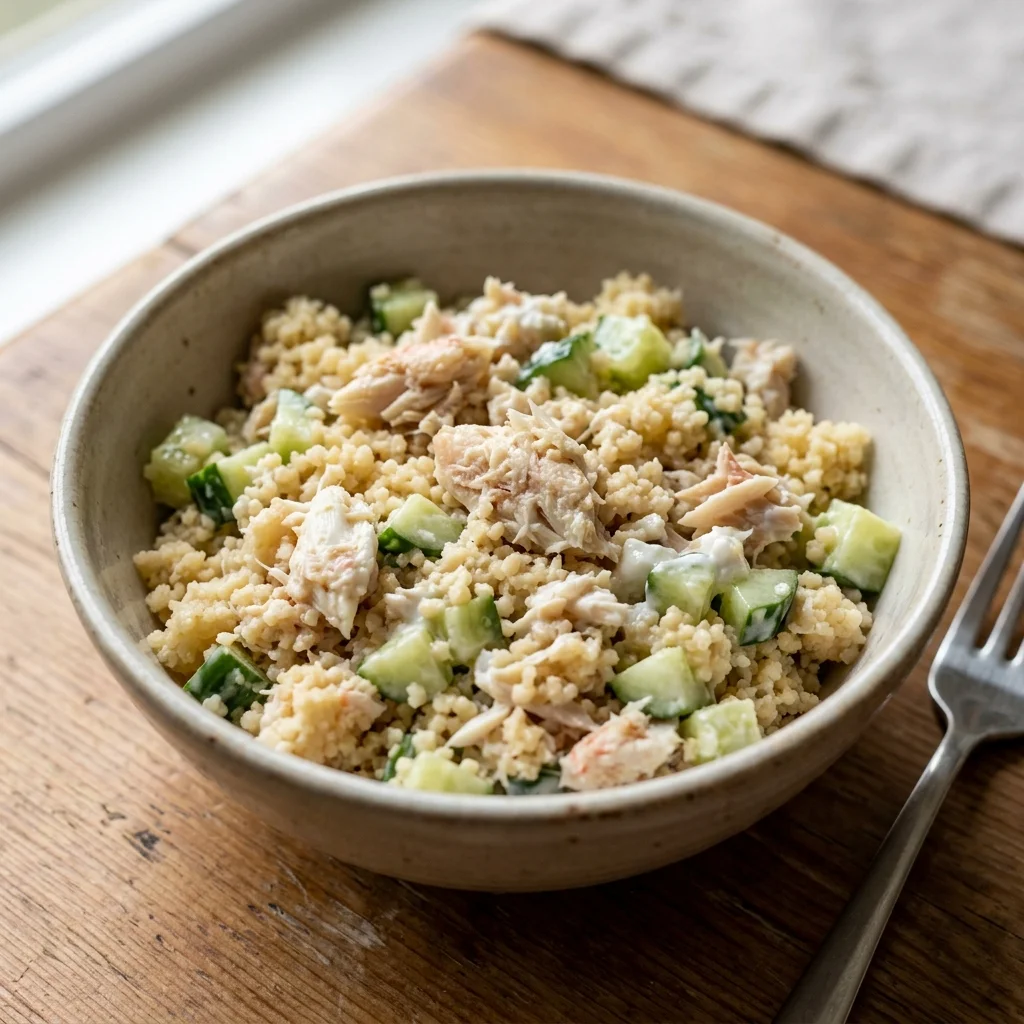 Couscous Crab Cucumber Bowl