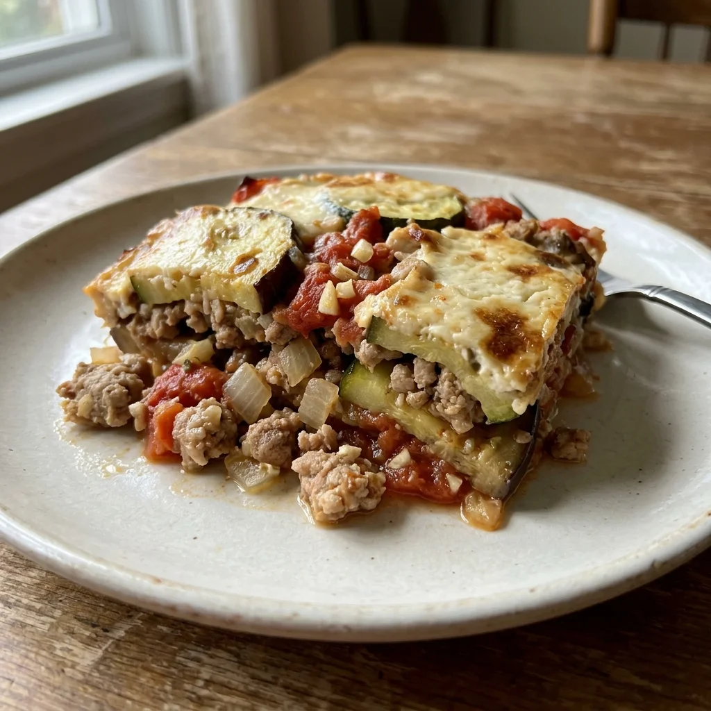 Turkey Zucchini Moussaka Bake