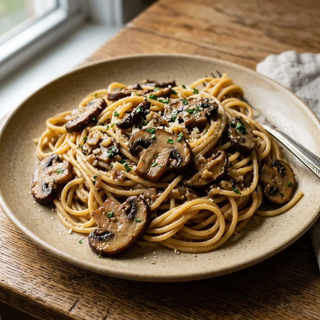 Miso Mushroom Spaghetti