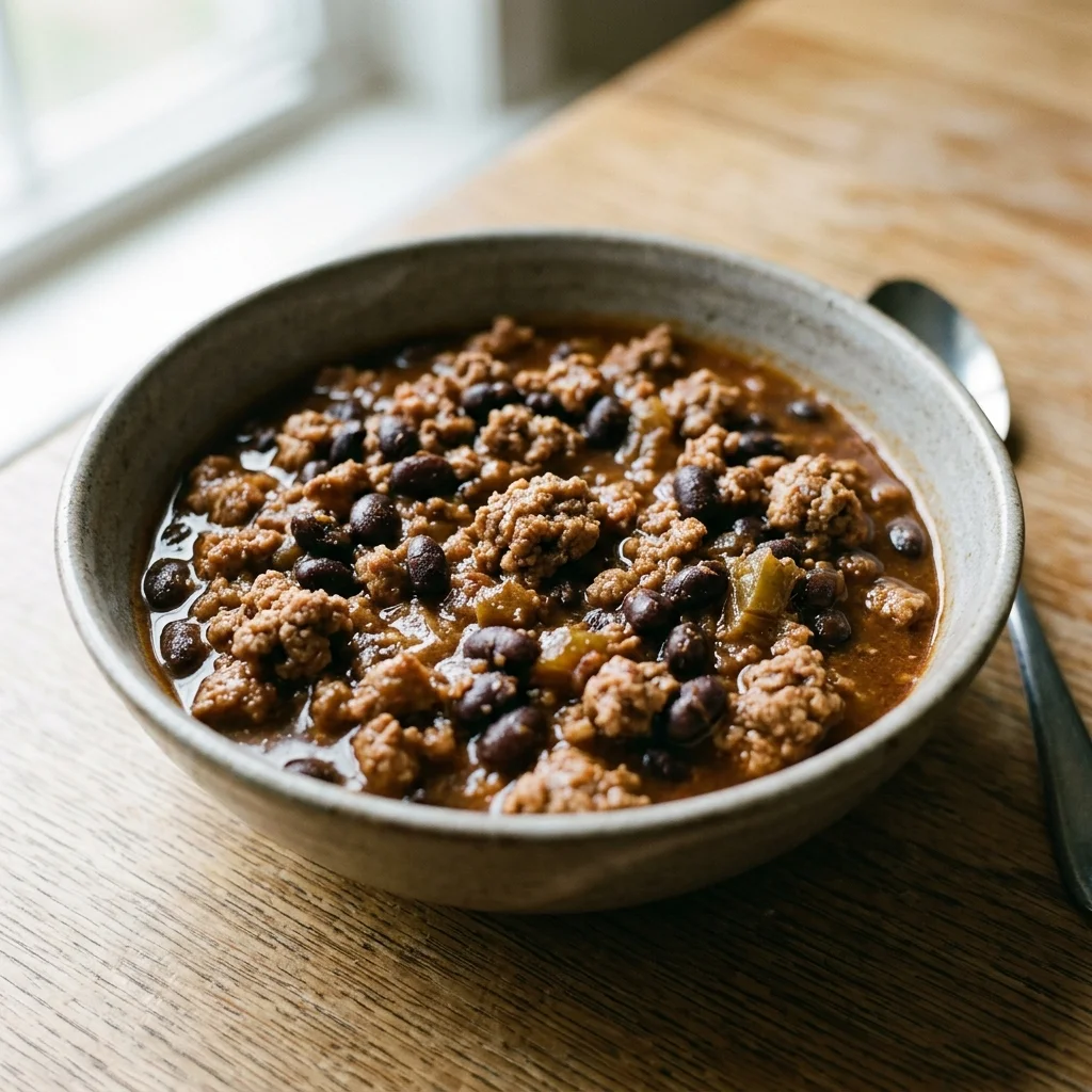 Chipotle Ground Turkey Black Bean Chili