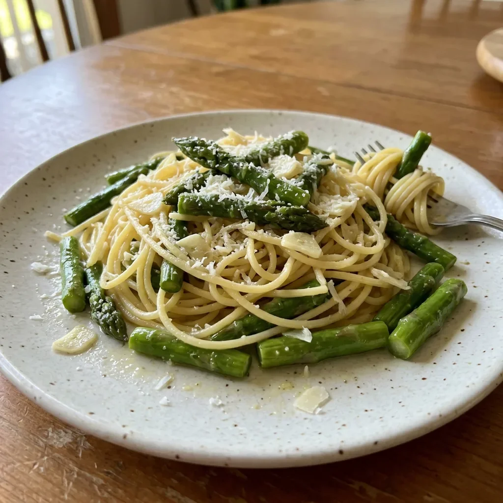 Garlic Butter Asparagus Spaghetti
