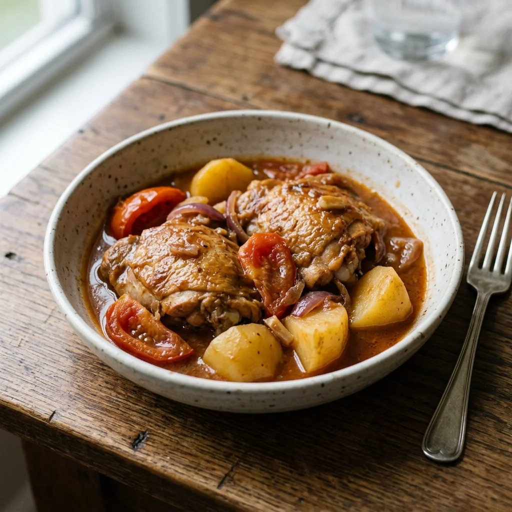 Filipino-Style Tomato Chicken Potato Stew