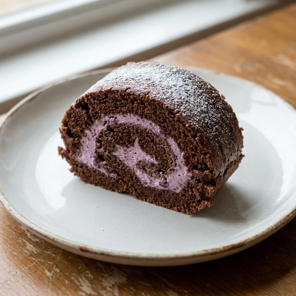 Blackberry Chocolate Cream Roll