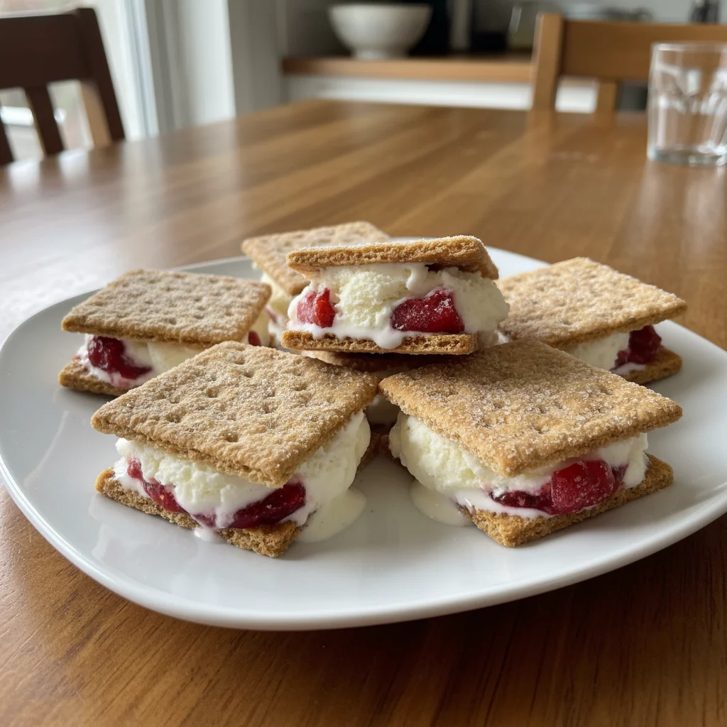 Crispbread Ice Cream Sandwich Bites