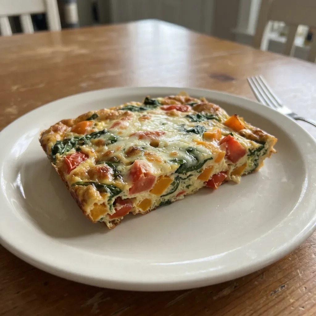 Bell Pepper Mozzarella Frittata Slab