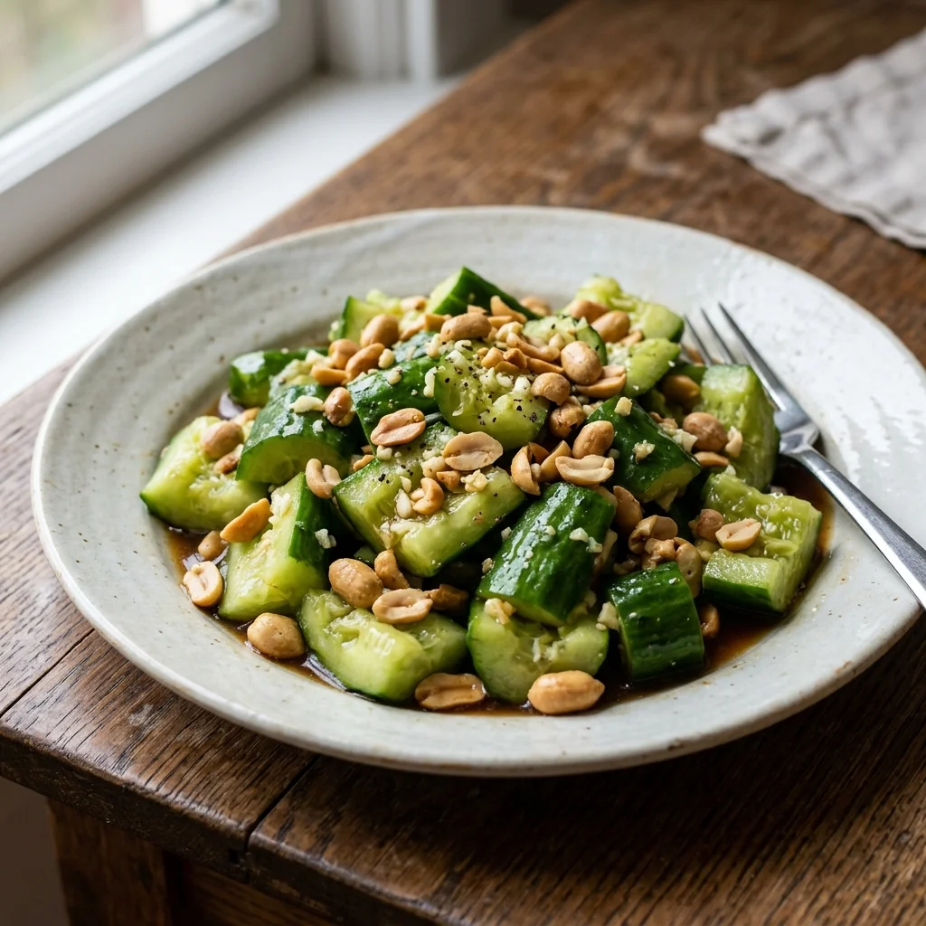 Smashed Cucumber Peanut Salad