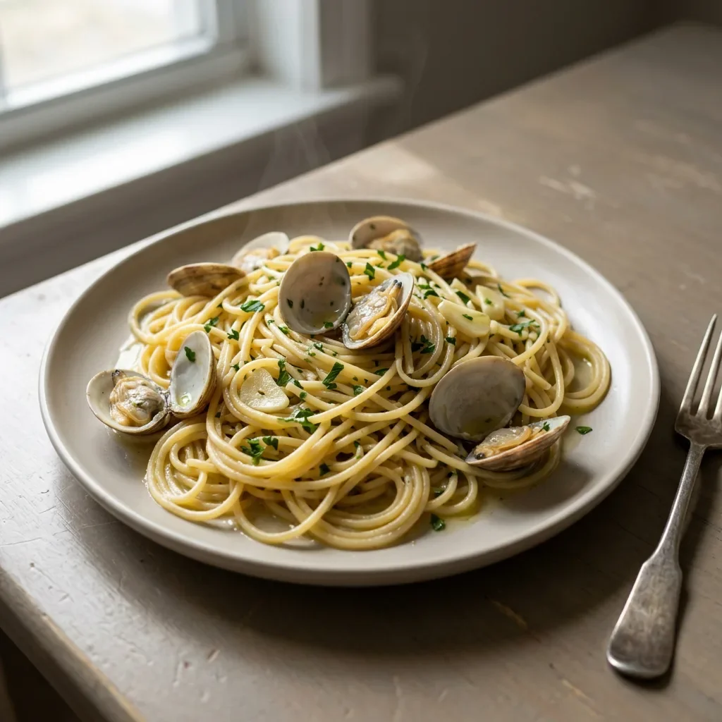 White Wine Clam Spaghetti