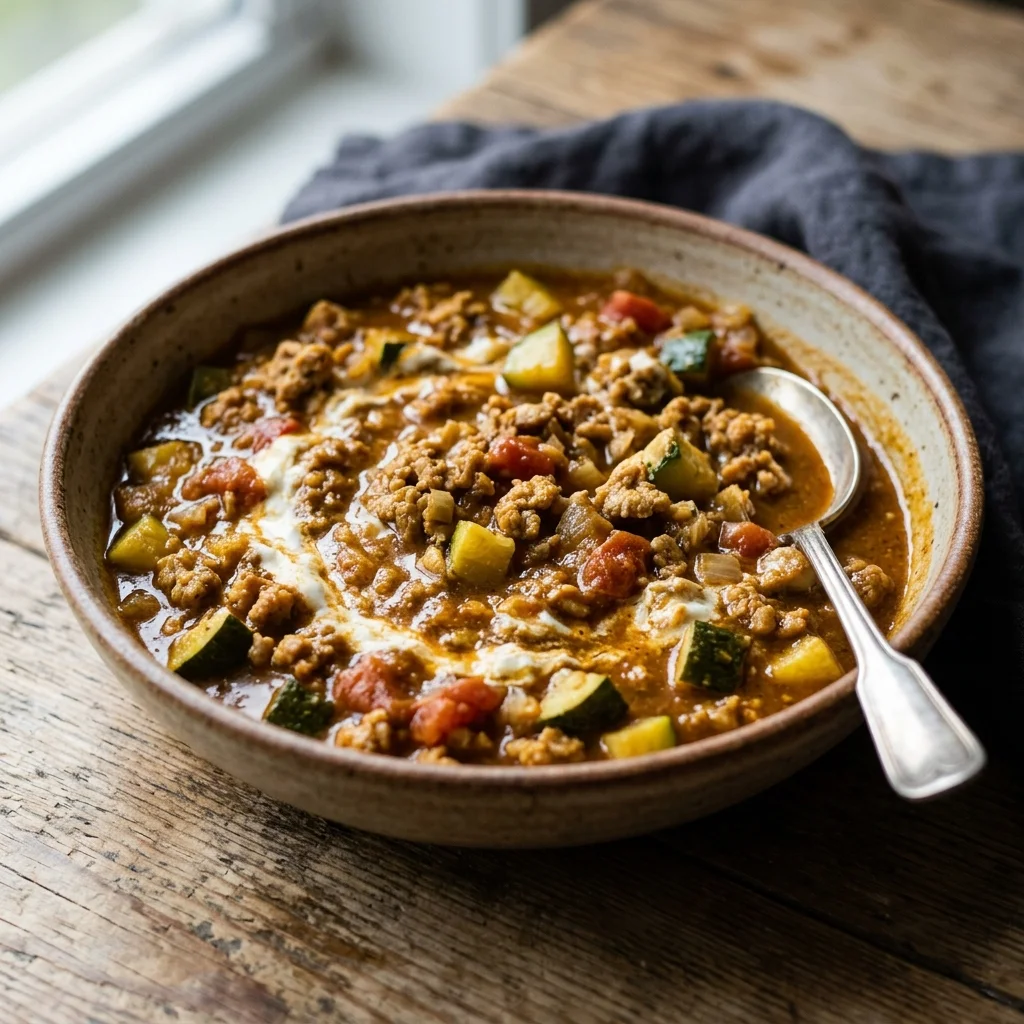 Turkey Zucchini Yogurt Curry