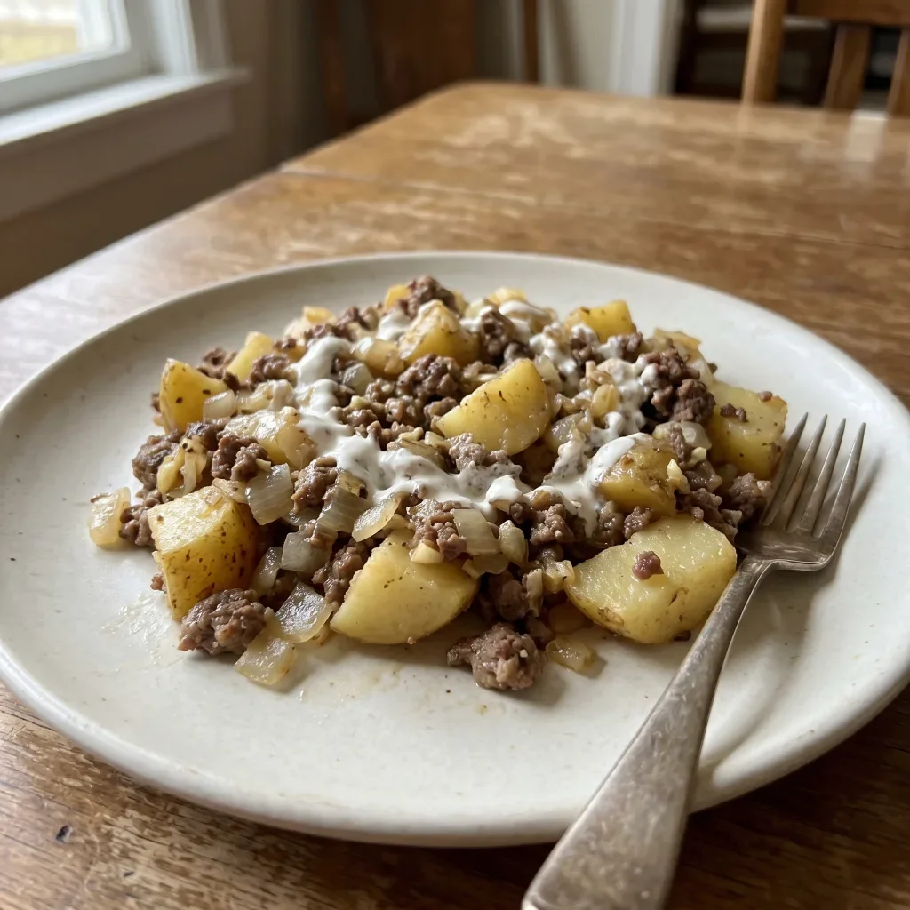 Beef Sour Cream Potato Pan