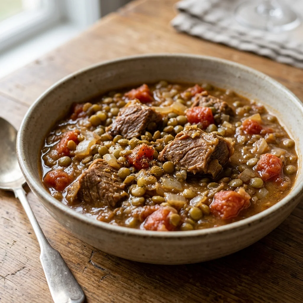 Lamb Lentil Tomato Stew