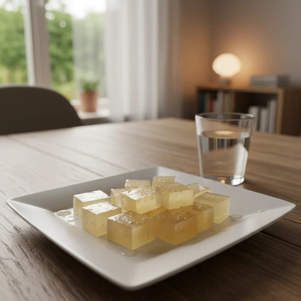 Lemon Honey Gelatine Squares