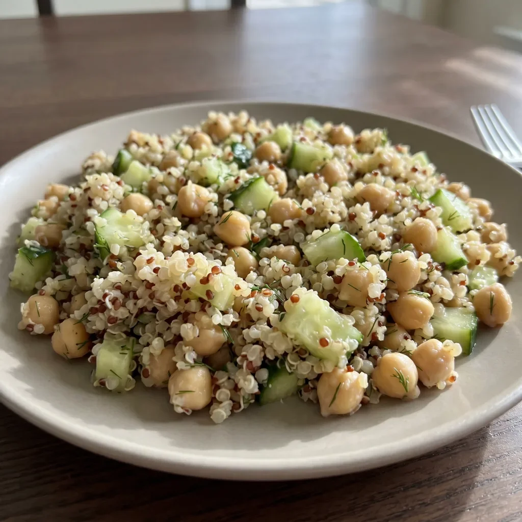 Quinoa Chickpea Cucumber Salad