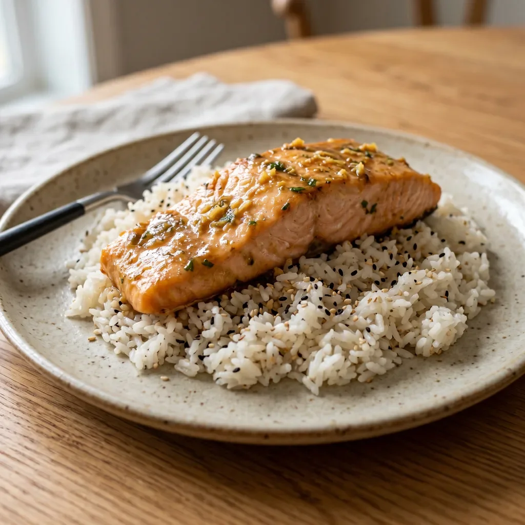 Miso Salmon with Sesame Rice