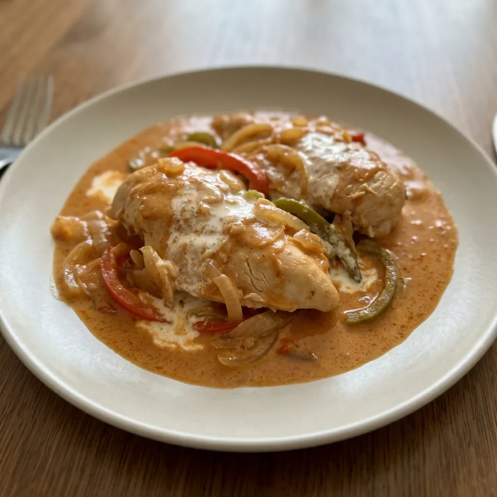 Chicken Bell Pepper Sour Cream Paprikash