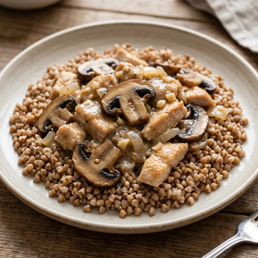 Turkey Mushroom Gravy with Buckwheat
